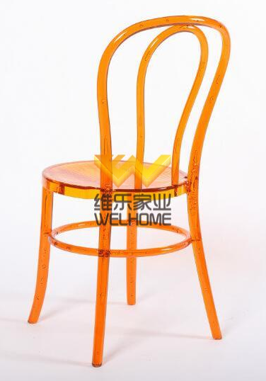 Orange acrylic vienna thonet chair for wedding/event